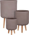 Mica Decorations Nuovo Plantenbakken - H64 x Ø37 cm - Magnesium - Taupe