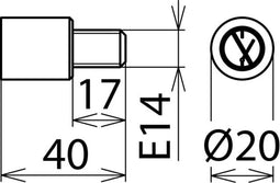 Dehn E14 schroefelement vergrendeling - 785639 - E3NED