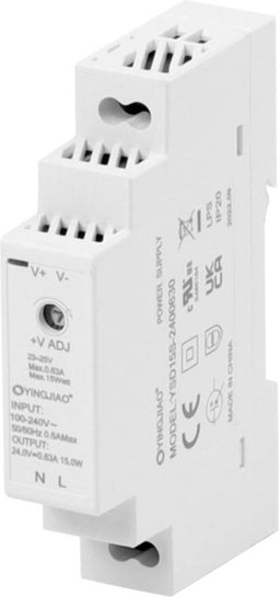 Dehner Elektronik AC/DC-netvoedingsmodule gesloten 24 V/DC 0.63 A 15 W Aantal uitgangen: 1 x Inhoud: 1 stuk(s)