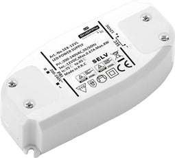 Dehner Elektronik SE 8-12VL LED-transformator Constante spanning 8 W 0.67 A 12 V/DC Geschikt voor meubels, Overbelastin