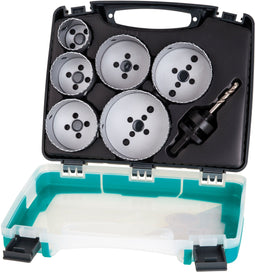 Wolfcraft Gatzagen-set BiM "Stroom" - 7-dlg gatenzaag-inzetstukken Ø 40-86 mm - HSS-vertanding (1 set)