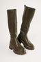 NA-KD Profile Shaft - Dames Laarzen - Kniehoog - Hakhoogte 5 cm - Khaki