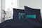 Dekbedovertrek - 140x200/220 - Uni Percal katoen - Met Bies - dark blue