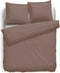 Dekbedovertrek - 140x200/220 - Uni Percal katoen - Met Bies - old pink
