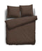 Dekbedovertrek - 140x200/220 - Uni Percal katoen - Met Bies - taupe