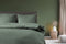 Dekbedovertrek - 140x200/220 - Uni - Satijnstreep / Satijn Streep - Hotel Kwaliteit Satin Stripe - Olive Green