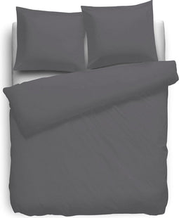 Dekbedovertrek 180gr m2 Hoogwaardig Flanel Uni - antraciet 140x200/220cm