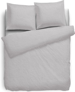 Dekbedovertrek 180gr m2 Hoogwaardig Flanel Uni - licht grijs 140x200/220cm