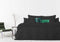 Dekbedovertrek - 200x200/220 - Uni Percal katoen - Met Bies - black