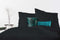 Dekbedovertrek - 200x200/220 - Uni Percal katoen - Met Bies - black