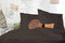 Dekbedovertrek - 200x200/220 - Uni Percal katoen - Met Bies - brown