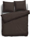 Dekbedovertrek - 200x200/220 - Uni Percal katoen - Met Bies - brown