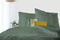 Dekbedovertrek - 200x200/220 - Uni Percal katoen - Met Bies - grenat green