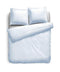 Dekbedovertrek - 200x200/220 - Uni Percal katoen - Met Bies - ice blue