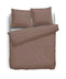 Dekbedovertrek - 200x200/220 - Uni Percal katoen - Met Bies - old pink