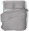 Dekbedovertrek - 200x200/220 - Uni - Satijnstreep / Satijn Streep - Hotel Kwaliteit Satin Stripe - Licht Grijs