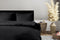 Dekbedovertrek - 200x200/220 - Uni - Satijnstreep / Satijn Streep - Hotel Kwaliteit Satin Stripe - Black