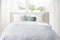 Dekbedovertrek - 200x200/220 - Uni - Satijnstreep / Satijn Streep - Hotel Kwaliteit Satin Stripe - Wit