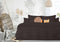 Dekbedovertrek - 240x200/220 - Uni Percal katoen - Met Bies - brown