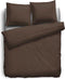 Dekbedovertrek - 240x200/220 - Uni Percal katoen - Met Bies - taupe