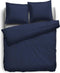 Dekbedovertrek - 260x200/220 - Uni Percal katoen - Met Bies - dark blue