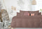 Dekbedovertrek - 260x200/220 - Uni Percal katoen - Met Bies - old pink