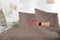 Dekbedovertrek - 260x200/220 - Uni Percal katoen - Met Bies - old pink
