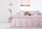 Dekbedovertrek - 260x200/220 - Uni Percal katoen - Met Bies - roze
