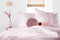Dekbedovertrek - 260x200/220 - Uni Percal katoen - Met Bies - roze