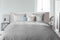 Dekbedovertrek 260x200/220 - Uni - Satijnstreep - Hotel Kwaliteit Satin Stripe - Licht Grijs
