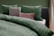Dekbedovertrek - 260x200/220 - Uni - Satijnstreep / Satijn Streep - Hotel Kwaliteit Satin Stripe - Olive Green