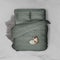 Dekbedovertrek - 260x200/220 - Uni - Satijnstreep / Satijn Streep - Hotel Kwaliteit Satin Stripe - Olive Green