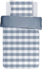 Dekbedovertrek EMMA, Stone washed check katoen, 140x200, blauw