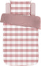 Dekbedovertrek EMMA,Stone washed check katoen, 140x200, mauve