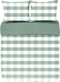 Dekbedovertrek EMMA, Stone washed check katoen, 240x220, groen