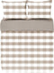 Dekbedovertrek EMMA, Stone washed check katoen, 240x220, taupe