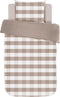 Dekbedovertrek EMMA, Stone washed check katoen, 240x220, taupe
