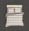 Dekbedovertrek EMMA, Stone washed check katoen, 240x220, taupe