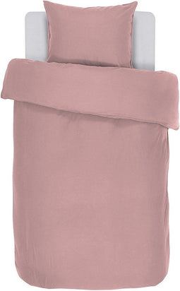 Dekbedovertrek IRIS Stone washed uni katoen 140x200 Mauve
