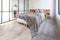 Dekbedovertrek IRIS Stone washed uni katoen 240x220 Taupe