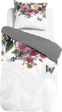 Dekbedovertrek - Melli Mello - High on Love Wit - Eenpersoons - 140x 200/220cm + 1 kussensloop 60x70cm