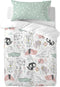 Dekbedovertrek set HappyFriday Moshi Moshi Best Buddies Multicolour Wieg voor baby's 2 Onderdelen