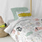 Dekbedovertrek set HappyFriday Moshi Moshi Best Buddies Multicolour Bed van 80 2 Onderdelen