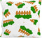 Dekbedovertrek set HappyFriday Mr Fox Piggys Multicolour Bed van 80 2 Onderdelen