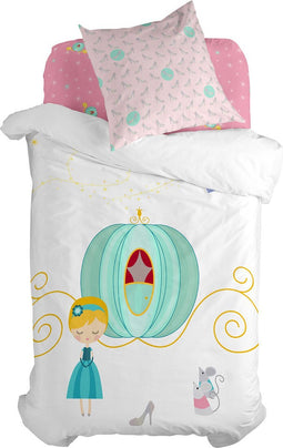 Dekbedovertrek set HappyFriday Mr Fox Pumpkin Multicolour Bed van 80 2 Onderdelen