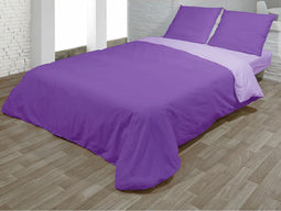 Dekbedovertrek set Hosteline VEGAS Mauve Bed van 150 3 Onderdelen