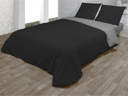 Dekbedovertrek set Hosteline VEGAS Zwart Bed van 90 2 Onderdelen