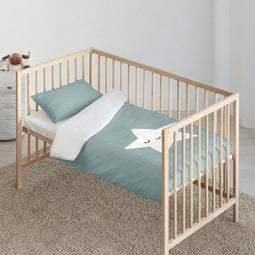 Dekbedovertrek set Kids&Cotton Nadir Blauw 100 x 120 cm