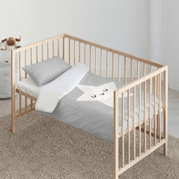 Dekbedovertrek set Kids&Cotton Nadir Grijs 100 x 120 cm