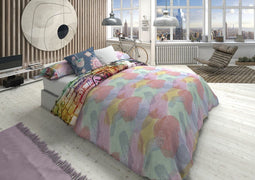 Dekbedovertrek set Lois FAME P. Grijs Bed van 150/160 2 Onderdelen 3 Onderdelen